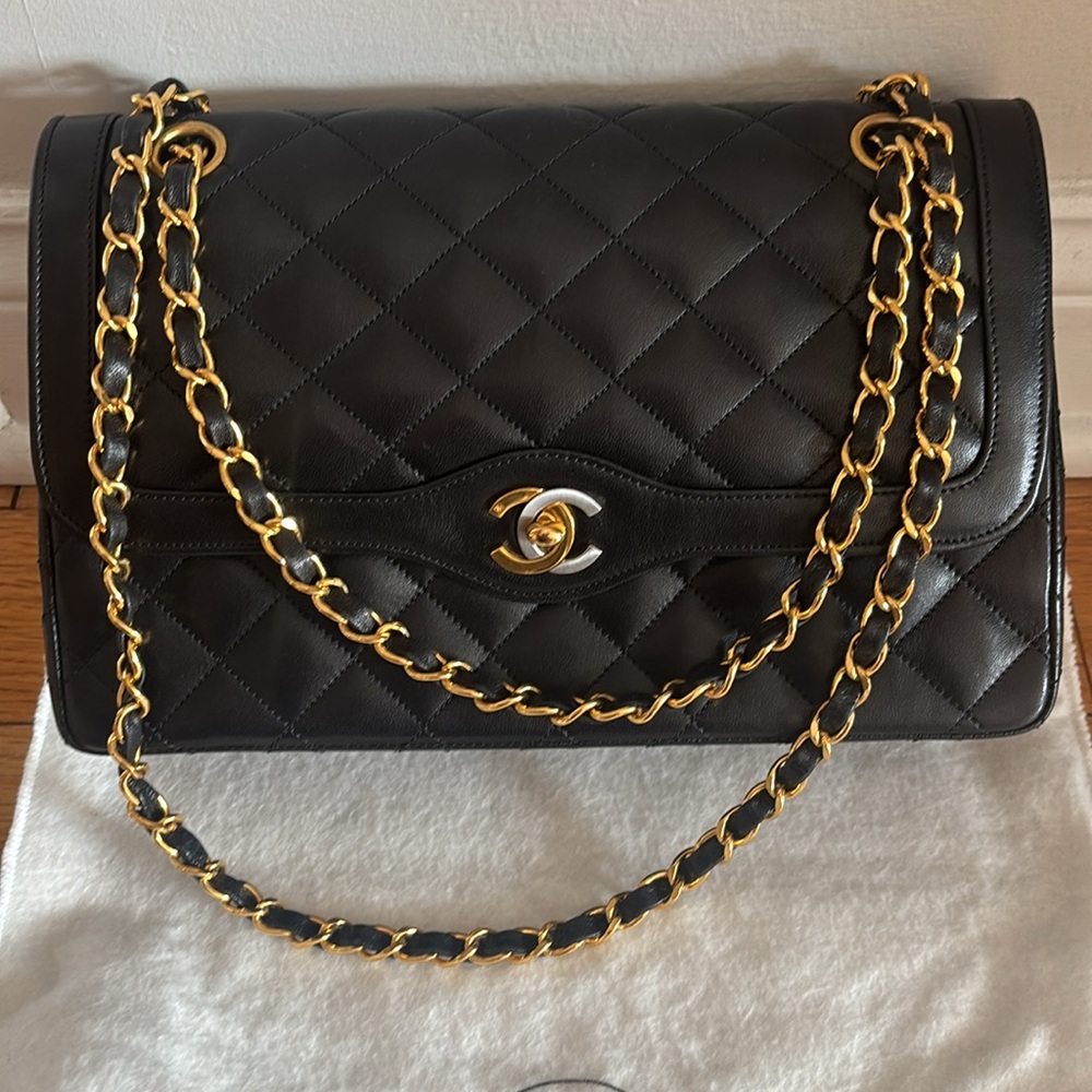 Classic Chanel vintage medium double flap with 24k gold plated hardware